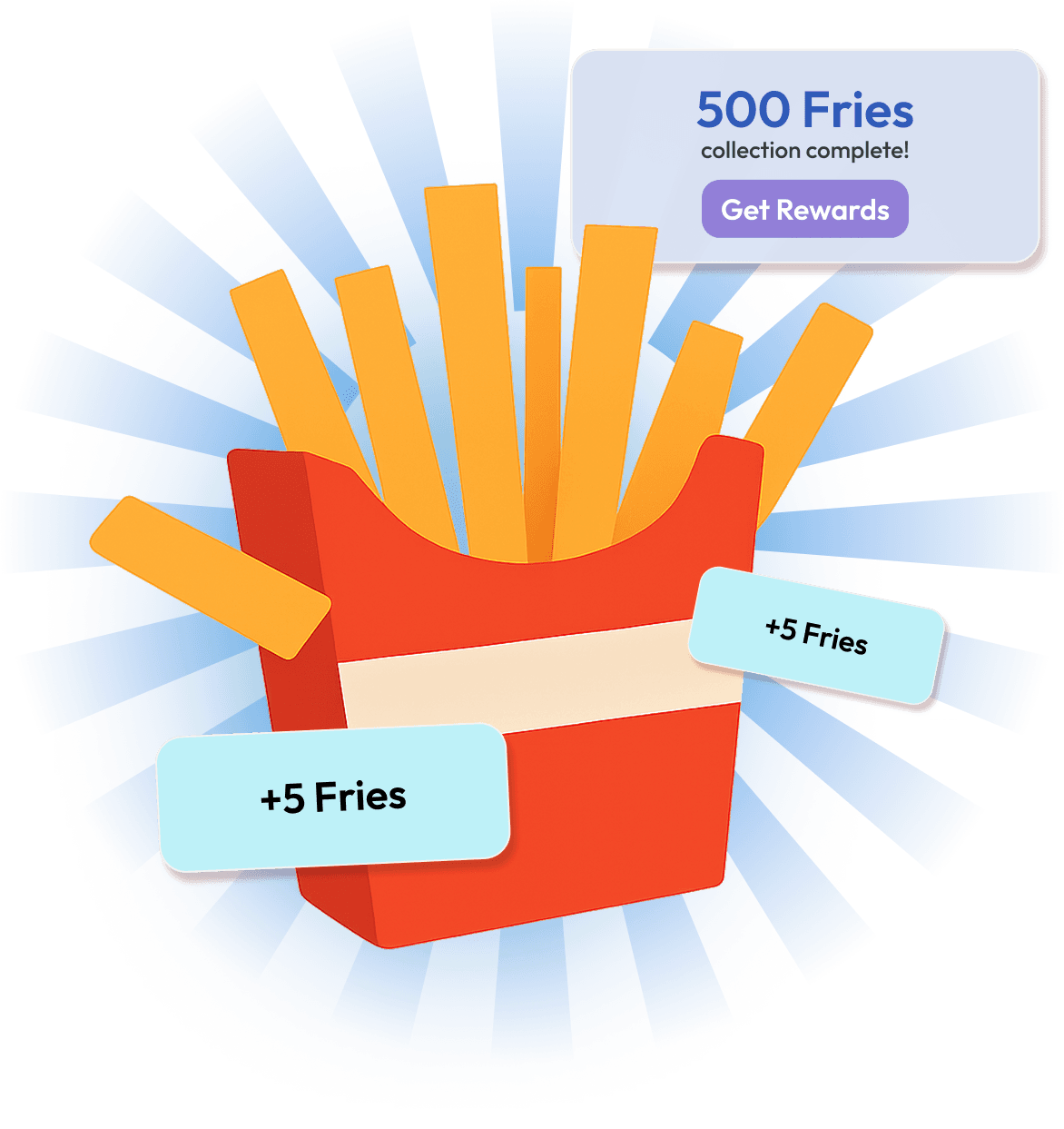 French fries rewards illustration